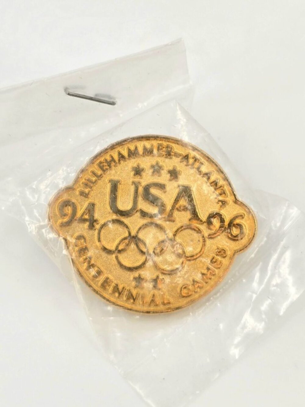 5 Olympic Lapel Pins Vintage 3 USA 1994-1996 Gold 1 USA 94-96 White 1 Kodak 1992 - Picture 3 of 8